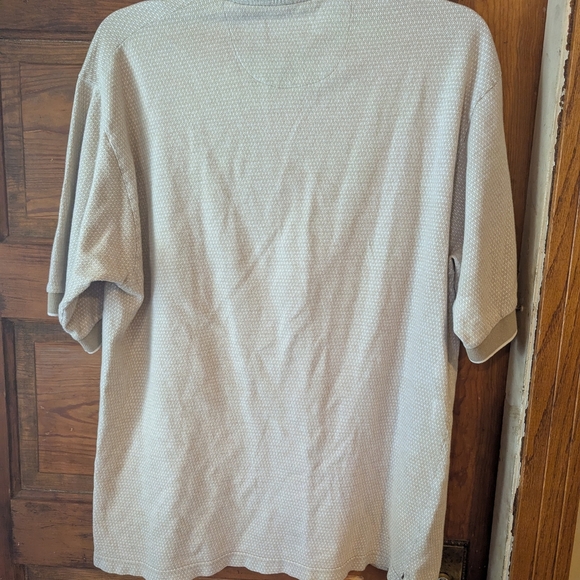 Tan Textured Polo Shirt with Collar - Picture 8 of 8